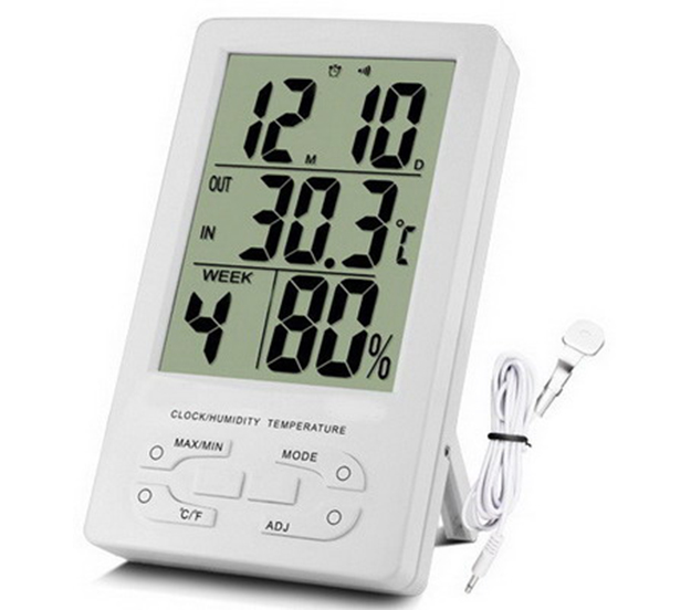 TH95 In & Out Thermometer Hygro and Clock