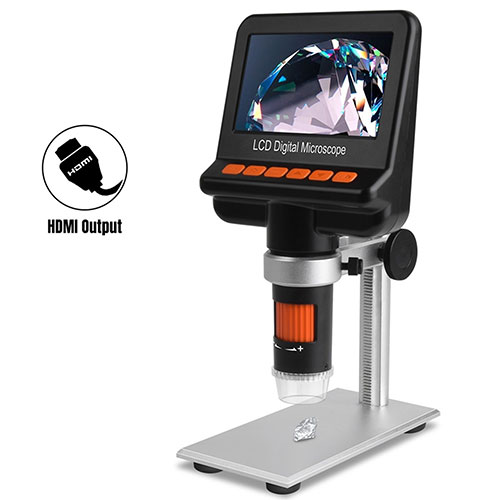 AMT042 FCC 1080P HDMI Portable Digital Microscope With Screen Display Polarizer